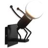 VR VETRINEINRETE Vetrineinrete® Applique da parete decorativo a forma di omino lampada da muro in metallo attacco E27 arredo casa soggiorno ingresso(Omino che Salta Nero)