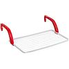 Acan Tradiner - Essiccatore in resina pieghevole ed estensibile per balcone - 10 metri di abbigliamento - Made in Spagna - Supporto per vestiti (bianco e rosso, 100 x 54,5 x 27 cm)
