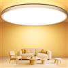 Swoieltr Plafoniera LED Soffitto 40 cm Dametro per Bagno, 36W Plafoniere per Camera da Letto 4000LM Taglia Extra Large Lampadario Soffitto LED IP44 Rotonda Plafoniere per Bagno, Cucina, Soggiorno