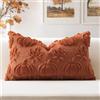 Artscope 1 Pezzi Halloween Federe in Lana Corta Velluto Copricuscini Morbido Decorativo autunnale Fodere per Cuscino Lusso per Divano Camera da Letto Zucca Foglie di Acero Arancione Scuro 40x60 cm