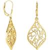 SOFIA MILANI - Orecchini da Donna in Argento 925 - Placcati in Oro e con Pietra Zircone - Orecchino Pendente a Foglia - E2071