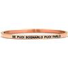 Beloved Bracciale da donna in acciaio Emozionale - frasi, pensieri, parole con charms - incisione su due lati - colore silver (MOD 8 Rose Gold)
