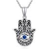 enjoylifecreative Hamsa Mano Collana In Argento Sterling 925 Elefante/Malocchio Fatima Collana Mano di Fatima Amuleto Ciondolo Gioielli Regali per Le Donne Degli Uomini