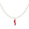 Louis Ciocchetti dal 1887 Louis Ciocchetti Collana in Acciaio con Ciondolo Corno Portafortuna - Collana Regolabile Uomo e Donna con Chiusura a Moschettone, 40 cm + 5 cm, Idea Regalo per Lui e Lei