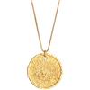 Kuzzoi - Collana da uomo in argento Sterling 925 placcato oro con moneta antica moneta rotonda (25 mm)