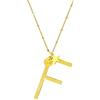 Beloved Collana con ciondolo da donna in acciaio con iniziale - pendente lettera Maxi - collana con catenina regolabile - Colore Silver o Gold