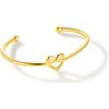 U7 Bracciale Donna Rigido Aperto con Nodo di Cuore Loveknot Braccialetto Semplice Placcato Oro Regalo per Donne Ragazze Amiche