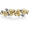 EVER FAITH Fermagli per Capelli Donna Cristallo Austriaco Fermaglio Clip Fiore Vite Pianta Pianta Lacrime Gioielli Brunito Tono Nero