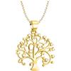 Sofia Milani - Collana da Donna in Argento 925 - Placcata in Oro con Pietra Zircone - Ciondolo ad Albero - N0852