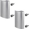 SOTECH 2 x maniglia 85 x 40 x 20 mm per porta balcone SEJA II alluminio | grigio argento anodizzato per finestra BA 48 mm