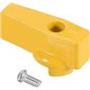 PATIKIL Pomello Valvola Controllo Ghisa T Manovella 43x20mm Giallo | T Manovella Ala Maniglia Interruttore Sostituzione con Viti per Bagno Cucina