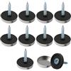 SagaSave Viti a specchio da 16 mm con tappi, 10 set di chiodi in acciaio inox a specchio con rondelle, raccordi per mobili per tavoli, piastre da bagno, armadi