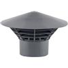 MD Technic Tappo di sfiato per tubo adatto al manicotto/tubo in PP (grigio/grigio, DN 75)