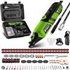 DEKOPRO Multiutensile Rotativo 170W 126 pezzi: 35000 PRM Mini Trapano Elettrico per Legno, Metallo, per Rettifica, Incisione, Lucidatura, Pulizia, Verde