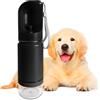 ZENDEU Bottiglia D'Acqua Portatile per Cani con Mangiatoia (Nero)