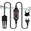 BORDEAG Riscaldatore per acquario, mini riscaldatore per acquario, riscaldatore sommergibile per acquari, riscaldatore digitale per acquario con display LED e regolatore di temperatura esterno regolabile
