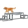 PawHut Set di Agility in Legno per Cani 3 Pezzi Grigio