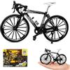 SGZIOO Modellino Bici, SGZIOO 1:10 Mini Bicicletta Giocattolo, Bicicletta da Dito in Lega, Bicicletta Mountain Bike Modellino Per l'insegnamento,Ufficio,Club,Casa