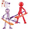 Generic Set Di Action Figure Da Collezione, Robot Articolato Con 7 Armi, Bambola Meccanica Completamente Snodabile, Pronta Per Lo Stop Motion, Mini Figura Per Bambini E Appassionati (2 pezzi-A)