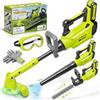 Pandapop 3 In 1 Attrezzi Da Lavoro Bambini Con Tagliaerba Bambini Con Luci, Soffiatore Foglie, Cespugliatore, Giochi Da Giardino Per Bambini Con Effetti Sonori, Giochi Bambini 3 Anni