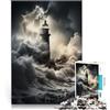 AITEXI Puzzle da 1000 pezzi per adulti Faro Aiuta il cervello ad allenare i giocattoli che creano dipendenza per coltivare la pazienza Adatto alle coppie 38x26cm