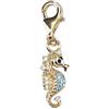 Depesche 11785-077 Charms Express Yourself - Ciondolo per collane e bracciali, Cavalluccio Marino, Placcato Oro, Come Piccolo Regalo