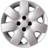 Generico Set 4 Copricerchi 15 Pollici Compatibili con Nissan Micra 2003> | Coppe Ruota in ABS Resistente | Design Elegante | Montaggio Rapido | Colore Silver/Grigio
