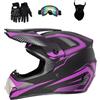 Senhill Casco da Motocross ATV Offroad Casco Dirt Bike per Adulti Giovani unisex Casco da moto con Guanti Occhiali Maschera