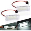 URAQT LED Luci Targa per Auto, 12V, 2 Pezzi 18 LED con CanBus Nessun Errore, 6500K per Ford Focus MK2 MK3 Fiesta MK6 Mondeo S-Max C-Max Kuga