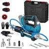 Mvellir Ingrassatore a Batteria con 2 Batterie da 2,0 Ah, 3 velocità | 12.000 PSI Pistola per Grasso Elettrica con Motore Brushless, Tubo Flessibile da 1 m, LED Luminoso, Trattori e Macchinari