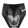 Generico Faro LED Anteriore Universale Motocross Mascherina Moto con Faro V-Face Universale Cross Enduro Supermoto Nero