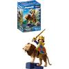 PLAYMOBIL | Knights | Leone con cavaliere dorato | Set da combattimento con leone corazzato, cavaliere dorato e armi | Per bambini dai 4 anni in su | 72212