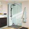 SENSEA Walk-in L 100 x H 200 cm, vetro 8 mm vetro senza finitura / trasparente nero