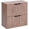 5 five simply smart 5Five - Mensola portaoggetti MIXN Door Beige - 4 scatole - 67,5 x 32 x 67,5 cm - Organizzazione casa, accessorio soggiorno camera da letto ufficio
