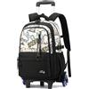 Zaino Trolley Ragazzi 10-24 Anni - Cartella Con Ruote 6 Ruote per Scuola Media E