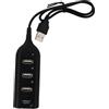 Lurrose Hub Portatile e Leggero a 4 Porte USB 2.0, in Abs Nero | senza Installazione Driver, Trasferimento File Rapido, per Tv e Tastiera, Espansione Pratica