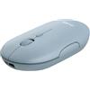 Trust Puck Mouse Wireless Ricaricabile, Bluetooth o 2.4 GHz con Mini Ricevitore USB, Silenzioso, Pulsante DPI, Mouse Bluetooth Ergonomico ‎Senza Fili per PC, Macbook, Mac, Computer, iPad - Blu