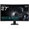 GIGABYTE GS27FCA Monitor gaming curvo 27 FHD - 1920 x 1080, 200Hz, 1ms, 250 cd/m