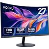 Monitor 27 Pollici Curvo (1500R), Full HD (1920X1080), VA, 144 Hz, 5 Ms, HDMI, V