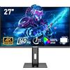 Schermo PC IPS Da 27 Pollici, Monitor Gaming 4K 160Hz, 1Ms, Freesync, 100% Srgb,