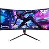 Monitor 34 Pollici Curvo, UWQHD (3440 X 1440) 180Hz Monitor Gaming, Adaptive Syn