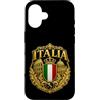 Arman Isayan Custodia per iPhone 16 Italia Bandiera Italiana Roma Colosseo Araldico Vintage