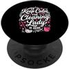 Funny Housekeeping & Cleaning Crew Appar Keep Calm The Cleaning Lady Is Here, mocio rosa PopSockets PopGrip Adesivo