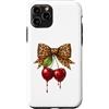 Cherry Leopard Bow Coquette Retro Aesthe Custodia per iPhone 11 Pro Cherry Leopard Bow Coquette Carino Cherry Estetica