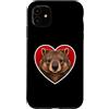 Wombat Animal Lover Custodia per iPhone 11 Wombat Cuore