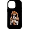 Vintage Cavalier Iced Coffee Funny Dog A Custodia per iPhone 14 Pro Max Cavalier King Charles Spaniel Bere Caffè Freddo Cane Divertente