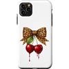 Cherry Leopard Bow Coquette Retro Aesthe Custodia per iPhone 11 Pro Max Cherry Leopard Bow Coquette Carino Cherry Estetica