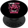 Breast Cancer Family Matching Apparel & Bambini che indosso rosa per mia mamma Cool TRex Dino Cancro al seno PopSockets PopGrip Adesivo