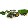 BRUDER 03155-TRATTORE JOHN DEERE 7R CON RIMORCHIO-scala 1:16-NUOVO-SIGILLATO