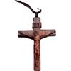ZILOOK Collana in legno con croce di Gesù, collana con ciondolo a croce, collana con croce in legno, collana cristiana cattolica con crocifisso
